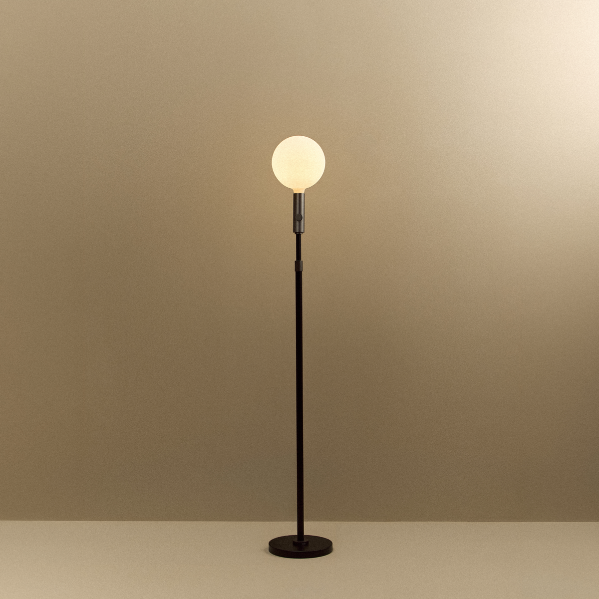 Poise Adjustable Floor Lamp in Graphite + Sphere V