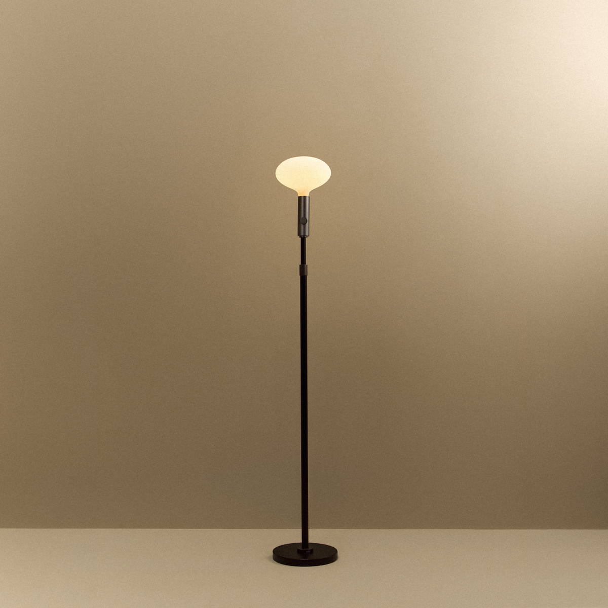 Poise Adjustable Floor Lamp in Graphite + Oval II