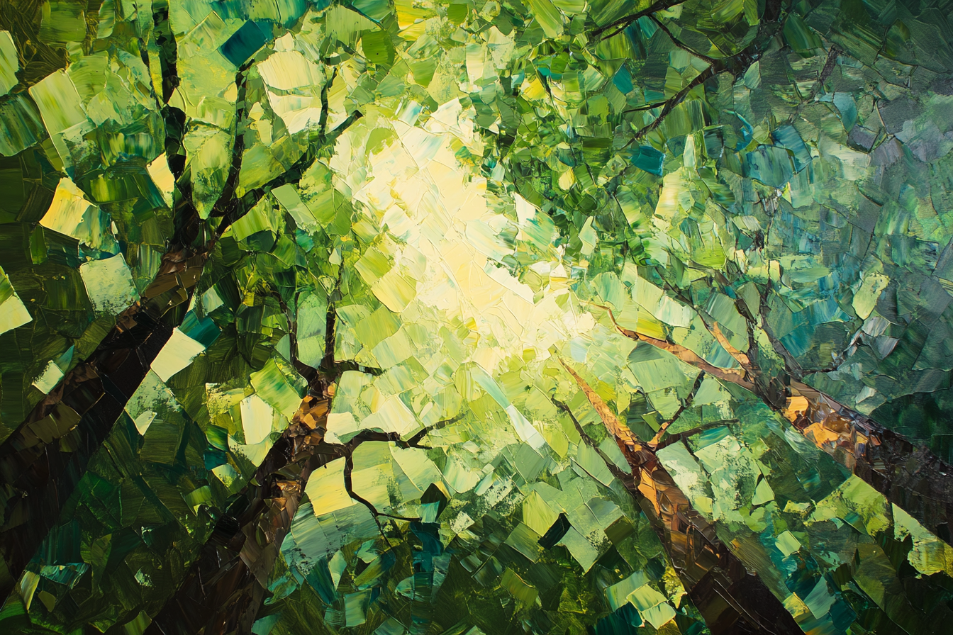 Polygonal Canopy Chaos Canvas