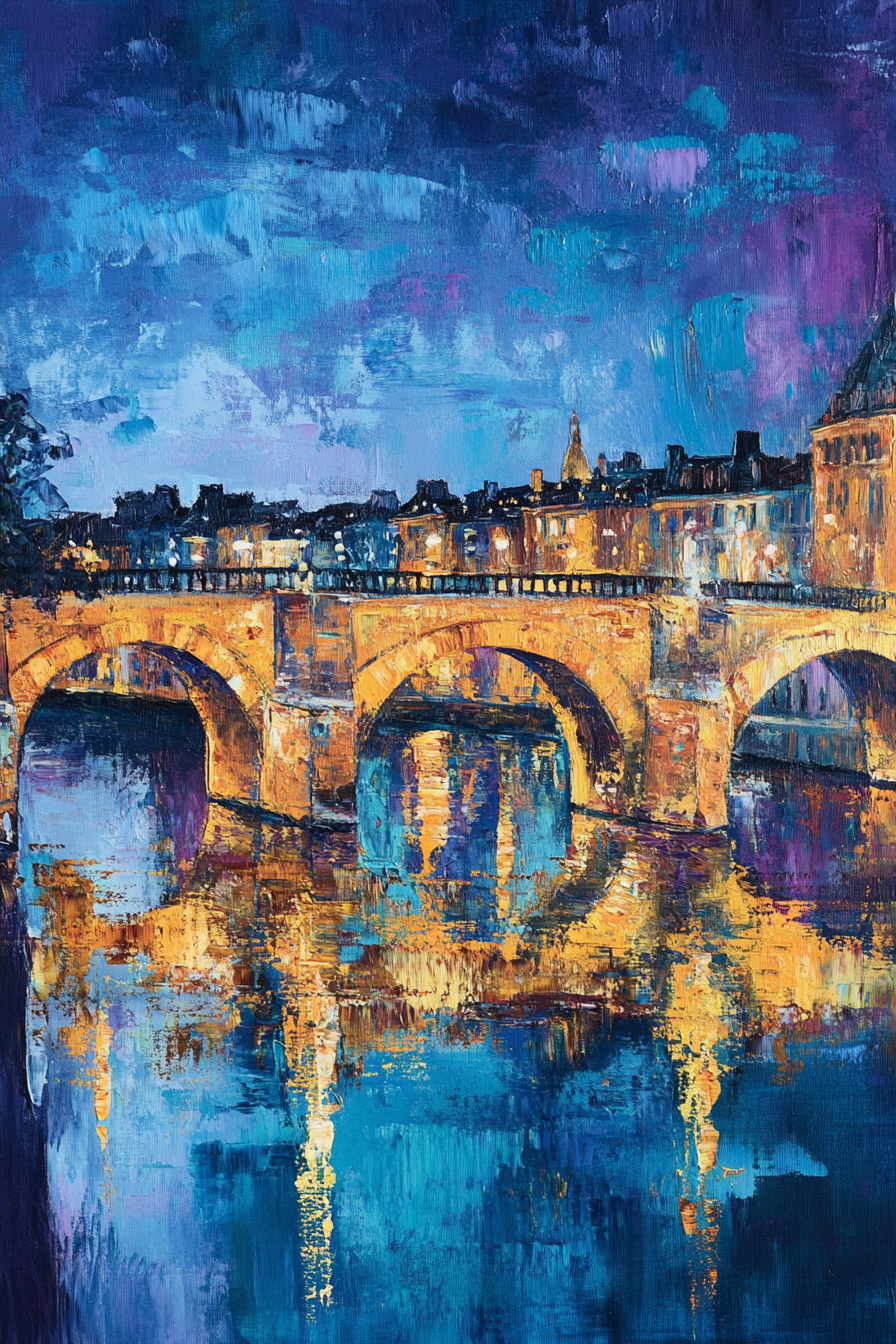 Pont Neuf Night Canvas