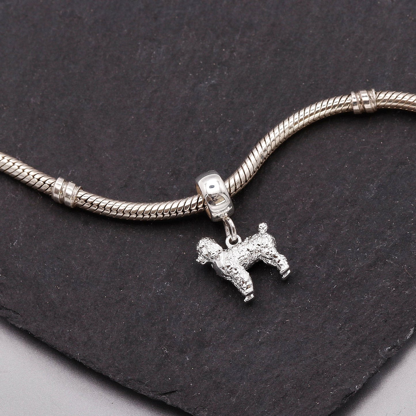 Poodle Silver Dog Charm