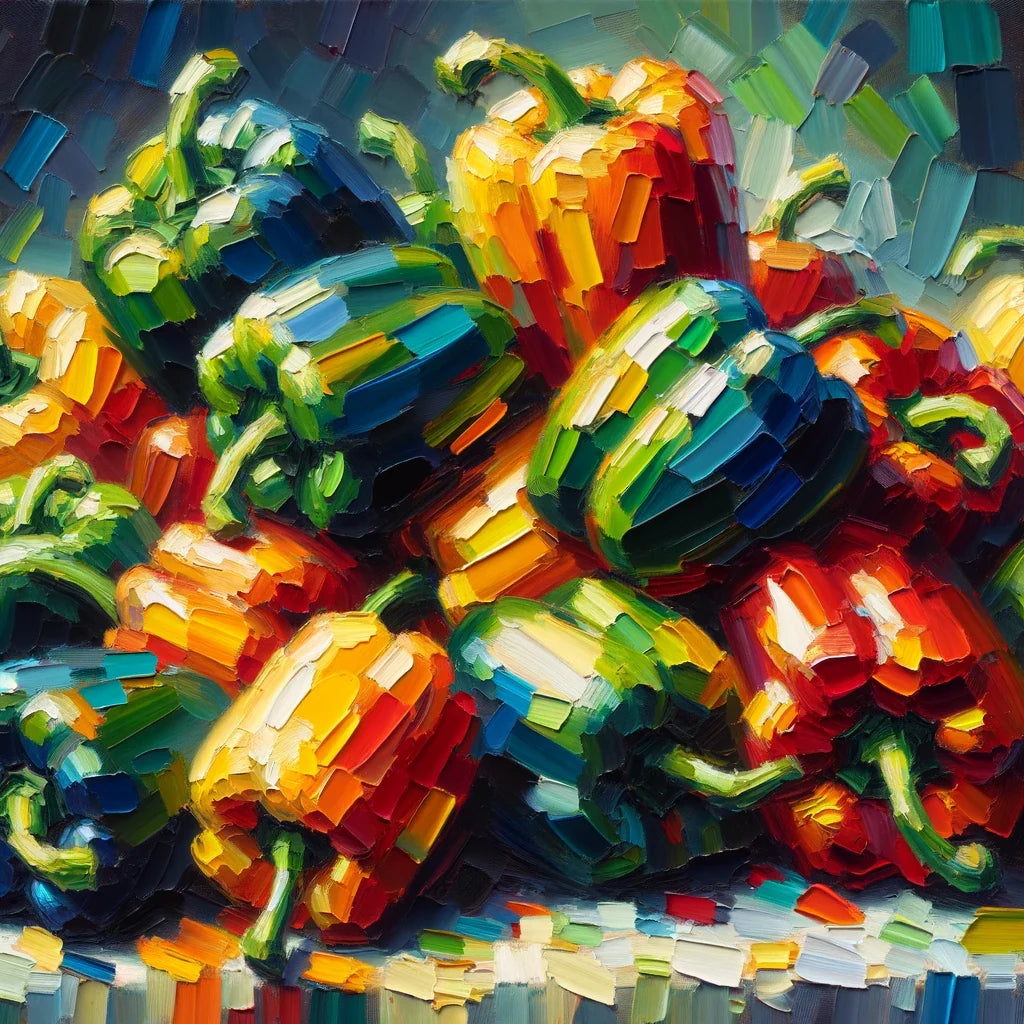 Post-Impressionist Pepper Party Canvas
