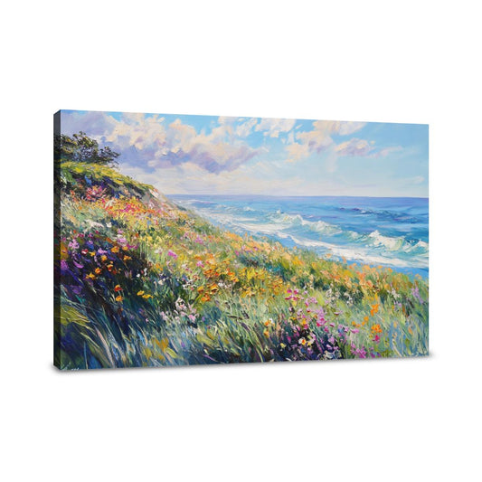 Floral Ocean Canvas