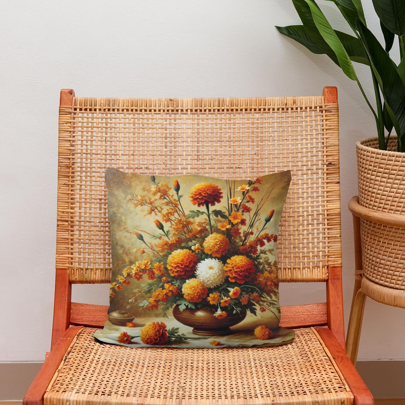 Timeless Ikebana Cotton Cushion