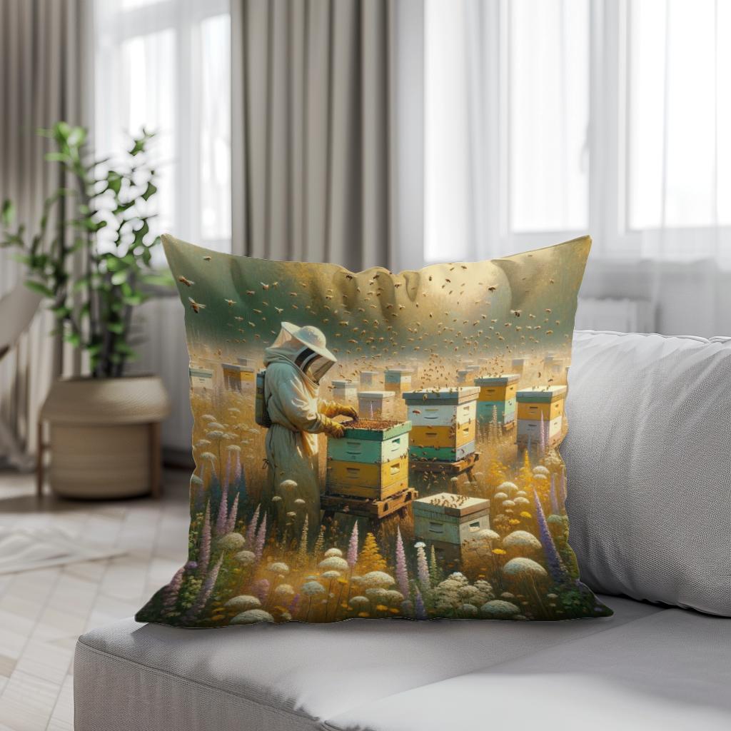 Wildflower Apiary Cotton Cushion