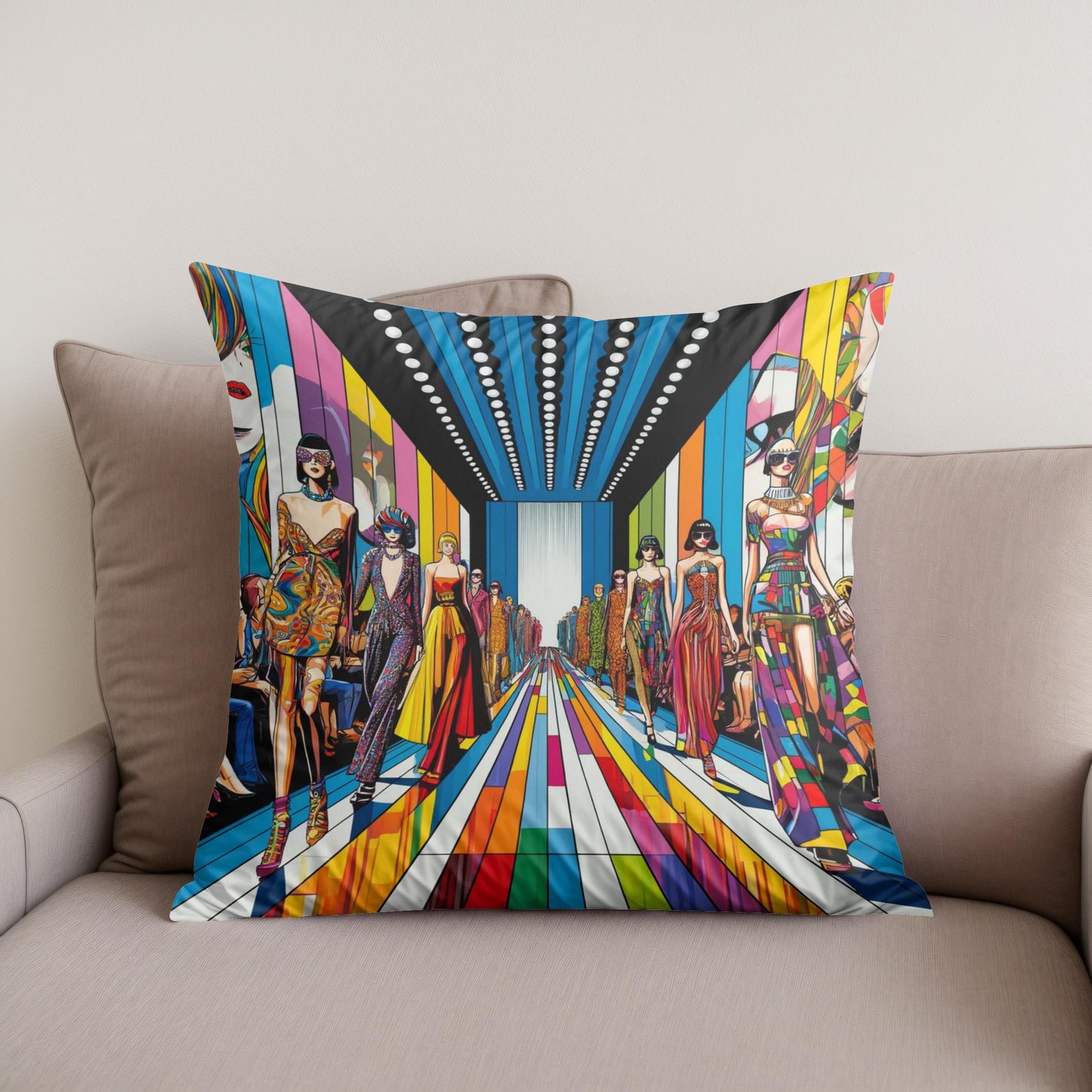 Pop Art Fashion Spectacle Cotton Cushion