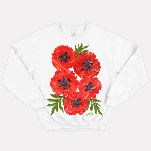 Pressed Poppies Sweatshirt (Unisex)
