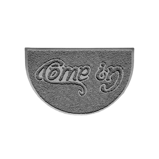 Come In Embossed Halfmoon Spaghetti Indoor/Outdoor Doormat