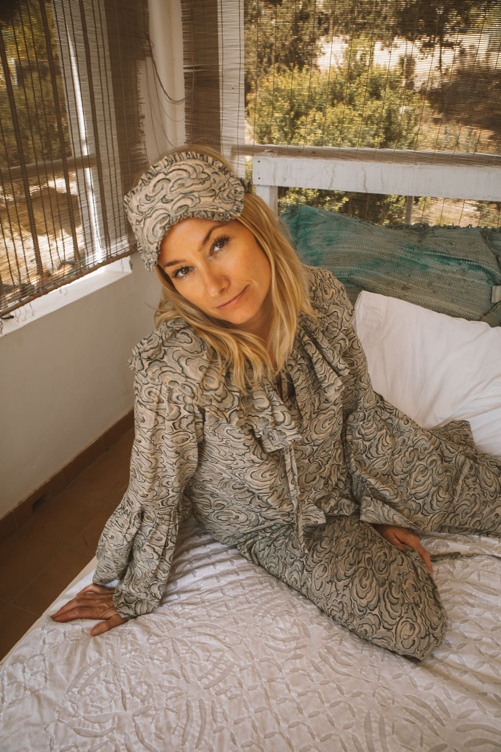 Kumo Clouds Eye Mask - Print Sisters Loungewear