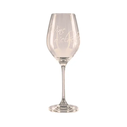 Diamante "Wine O'Clock" Wine Glass - In Gift Box