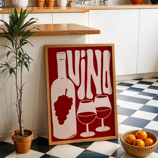 Funky Vino - A5 Print