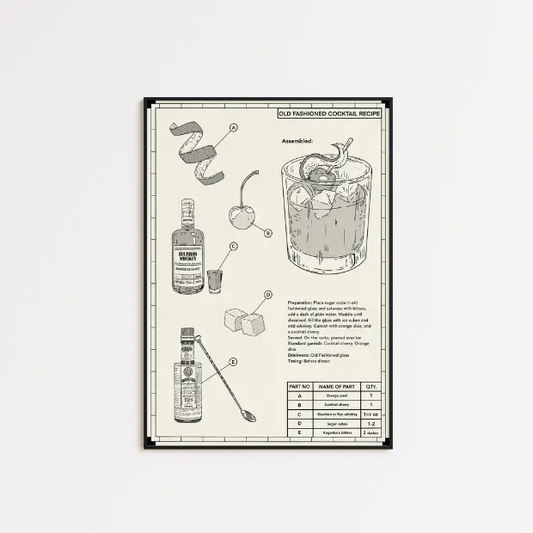 Old Fashioned Recipe - A5 Print