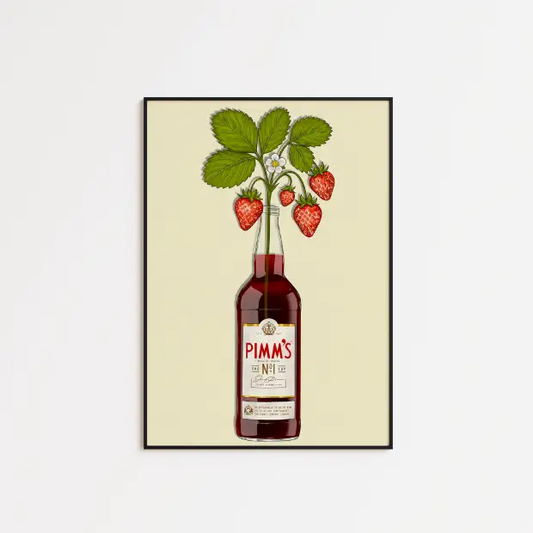 Pimms & Flowers - A5 Print