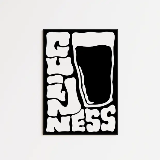 Funky Guinness Typography - A5 Print