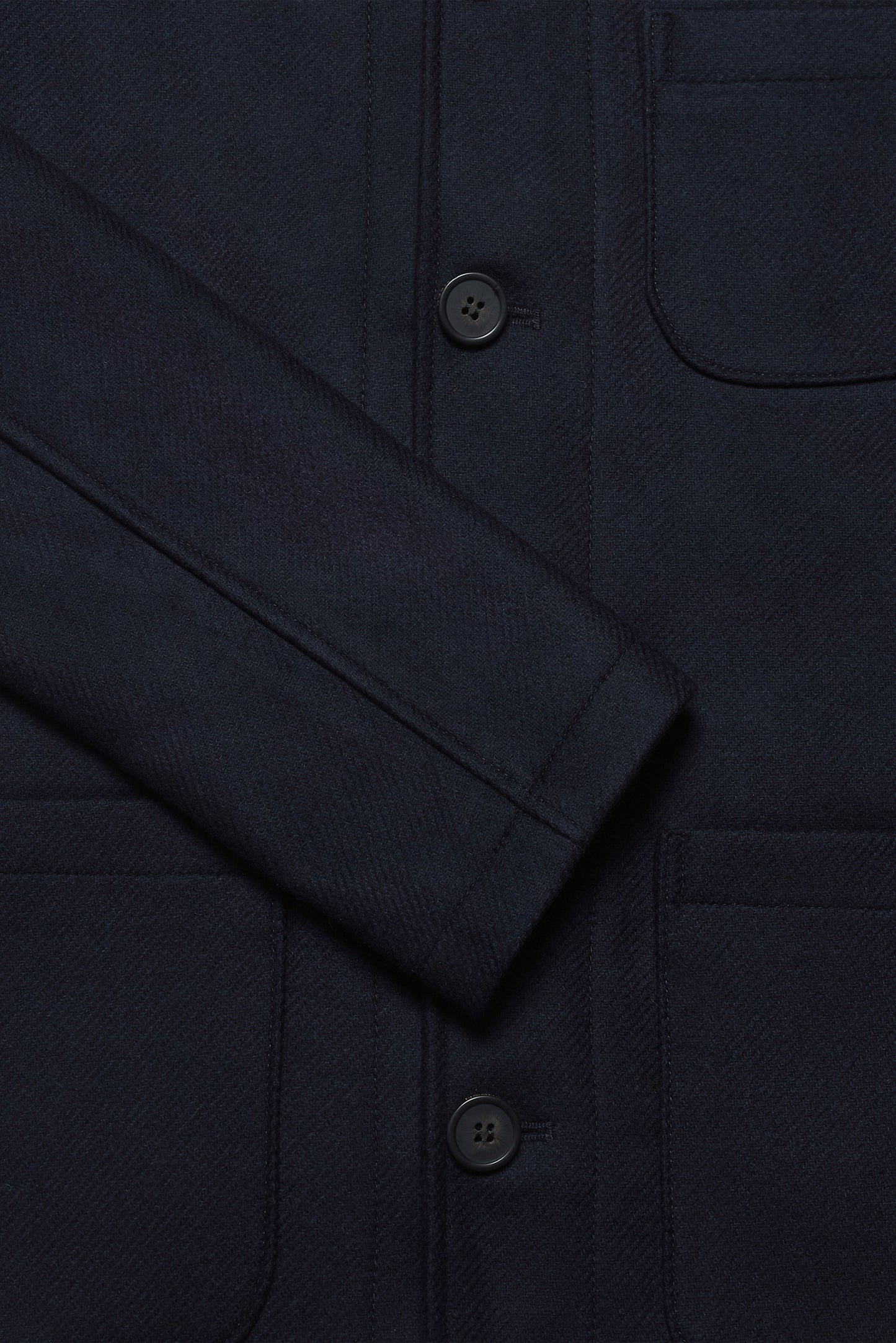 Chiltern Shacket Sleeve Lining - Birbo Twill Navy