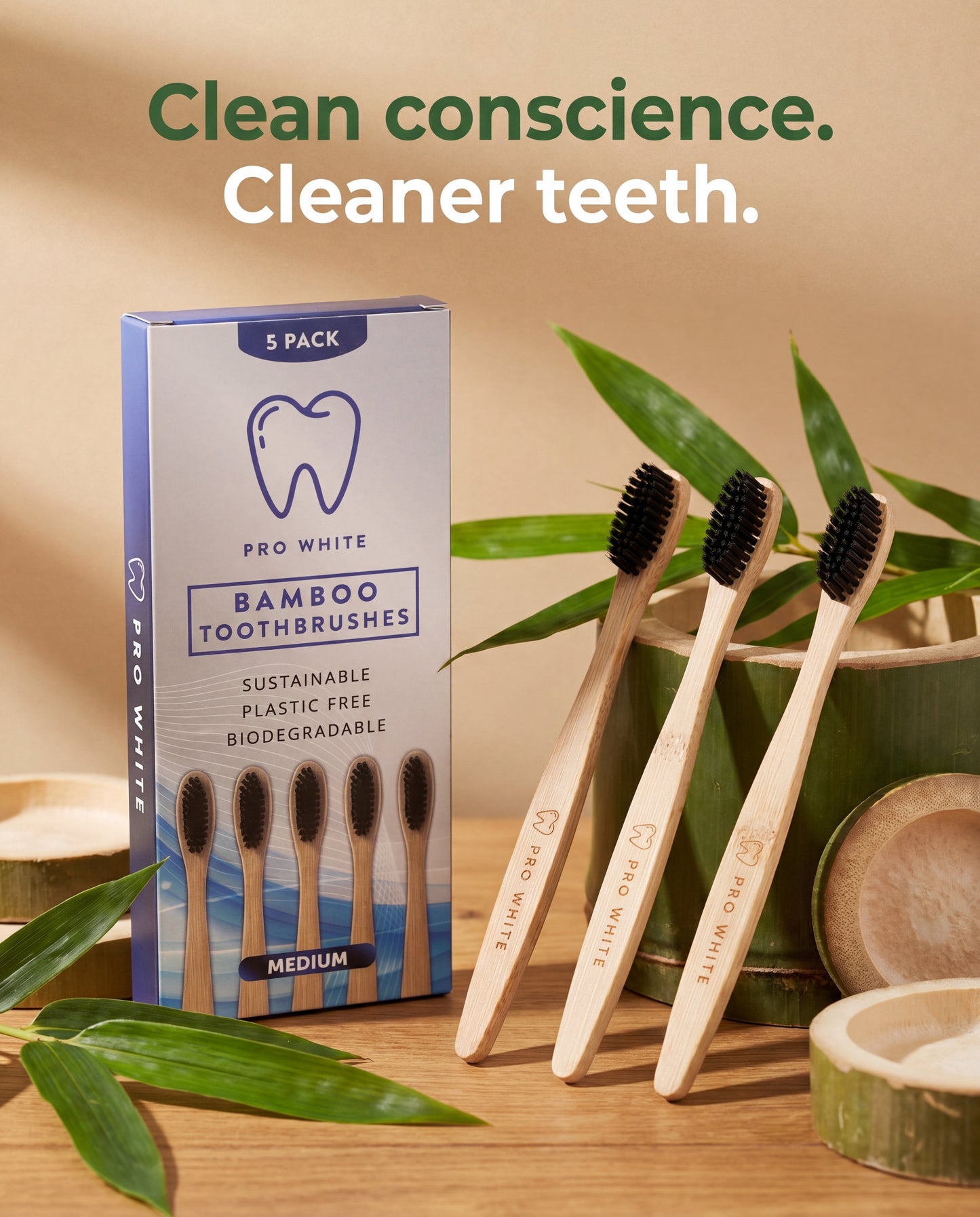 Multipack Bamboo Toothbrushes