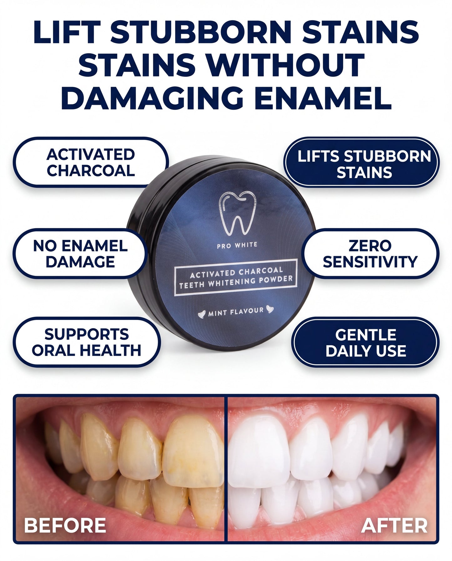 Activated Charcoal Teeth Whitening Powder
