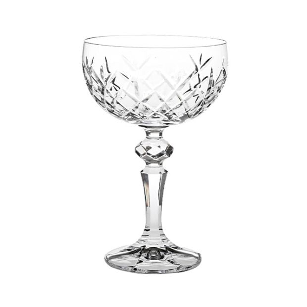 Flamenco Crystalite Full Cut Champagne Saucers - 200ml - Set of 6