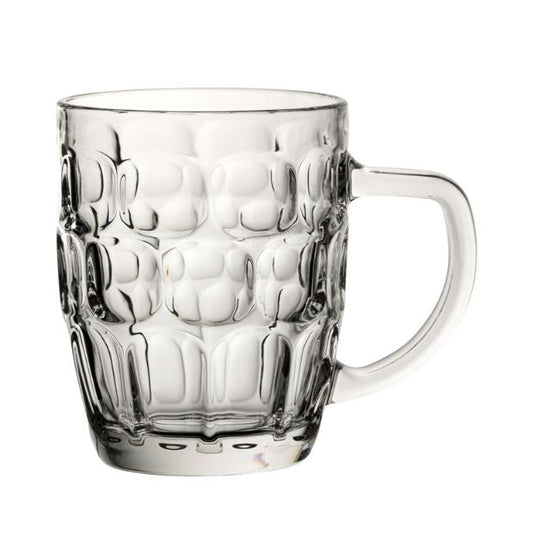 Dimple Glass Tankards - 570ml - Set of 6