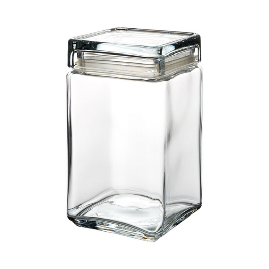 Square Biscotti Glass Jar - 1.5L