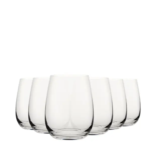 Amber Glass Whisky Tumblers - 350ml - Set of 6
