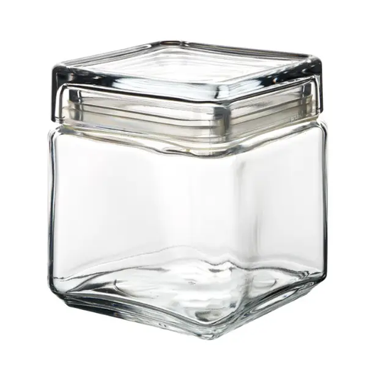 Square Biscotti Glass Jar - 1L