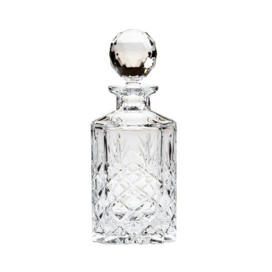 Crystal Full Cut Square Spirit Decanter - 0.8ltr