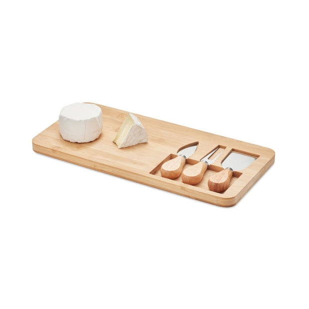 Bamboo Cheese Board Set