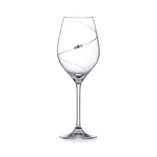 Diamante Wine Glasses - Set of 6 - In Gift Box