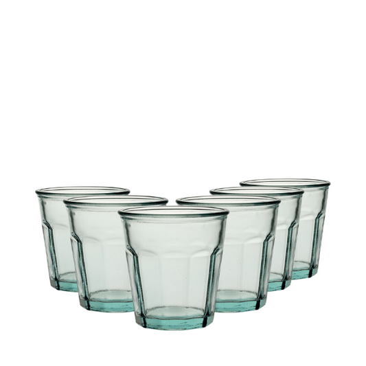 Recycled Barca Glass Tumblers - 280ml - Set of 6