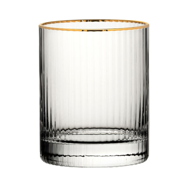Hayworth Gold Rimmed DOF Whisky Tumbler - 320ml
