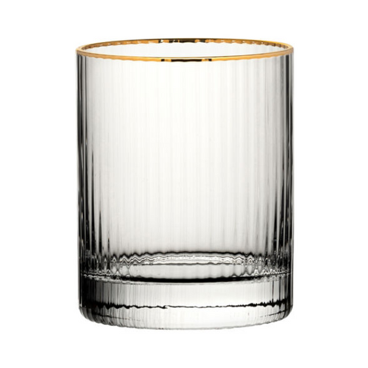 Hayworth Gold Rimmed DOF Whisky Tumbler - 320ml