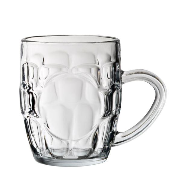 Dimple Panelled Glass Tankard - 570ml