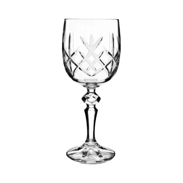 Flamenco Crystalite Full Cut Wine Glasses - 220ml - Set of 6