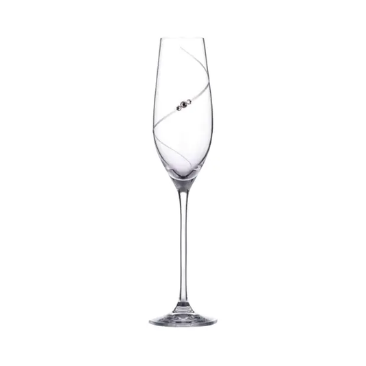 Diamante Champagne Flutes - Gift Box of 6
