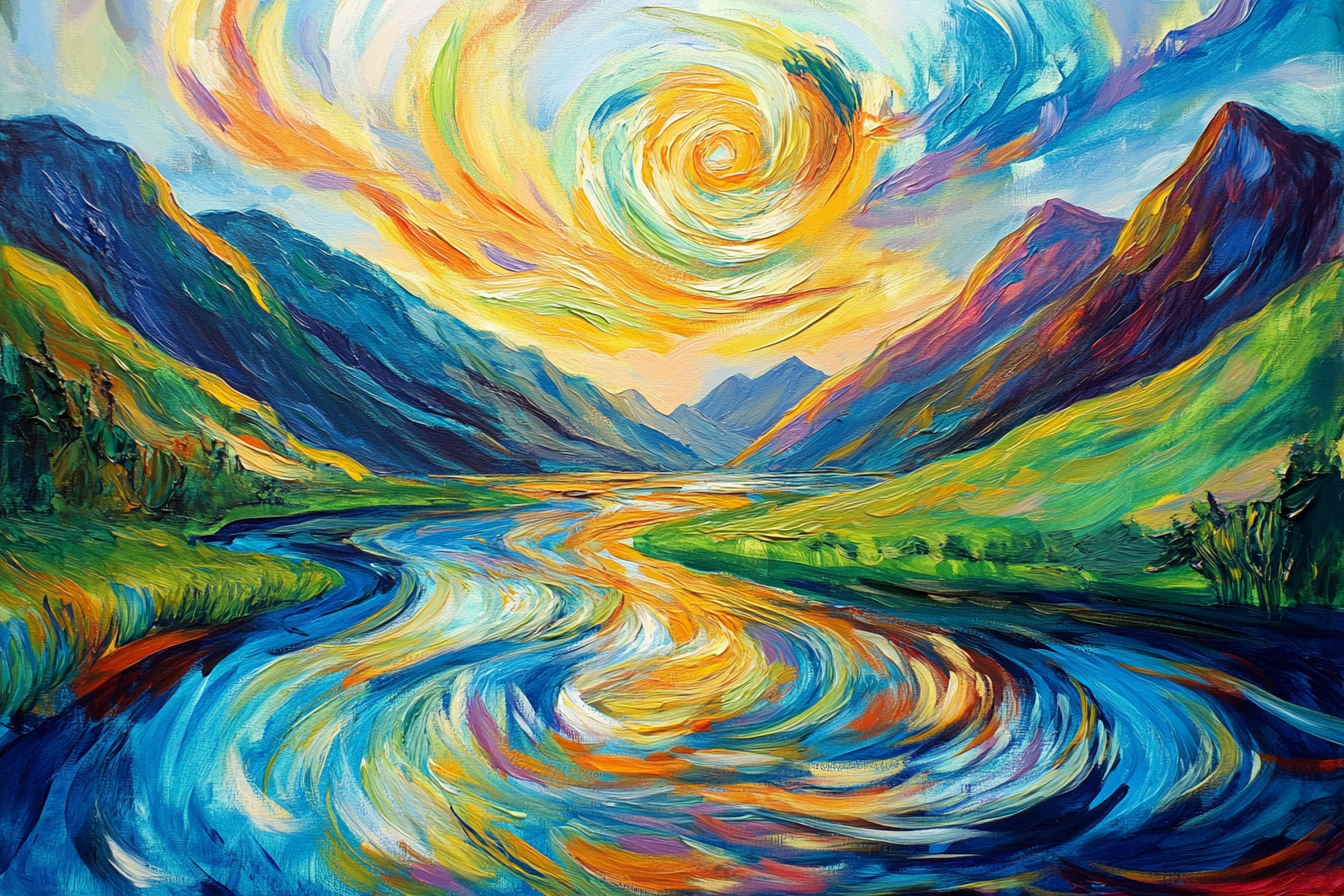 Psychedelic River Reverie Blanket