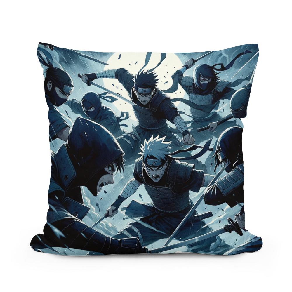 Midnight Ninja Showdown Cotton Cushion