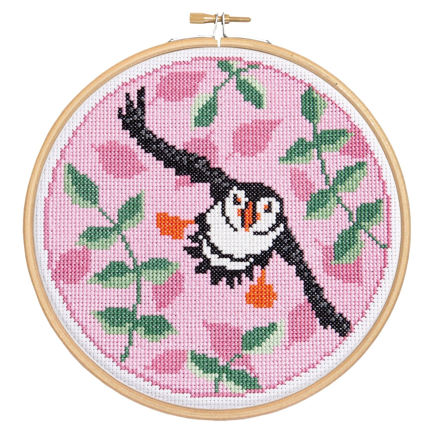 'Puffin' Bird Cross Stitch Kit for Beginners