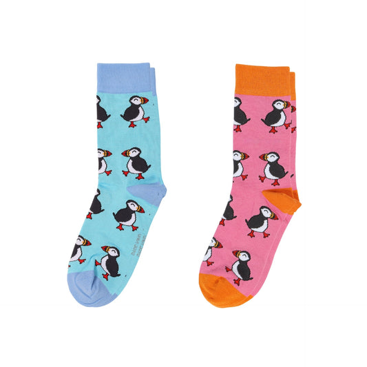 Puffin Couple 2 Pack Bamboo Sock Set