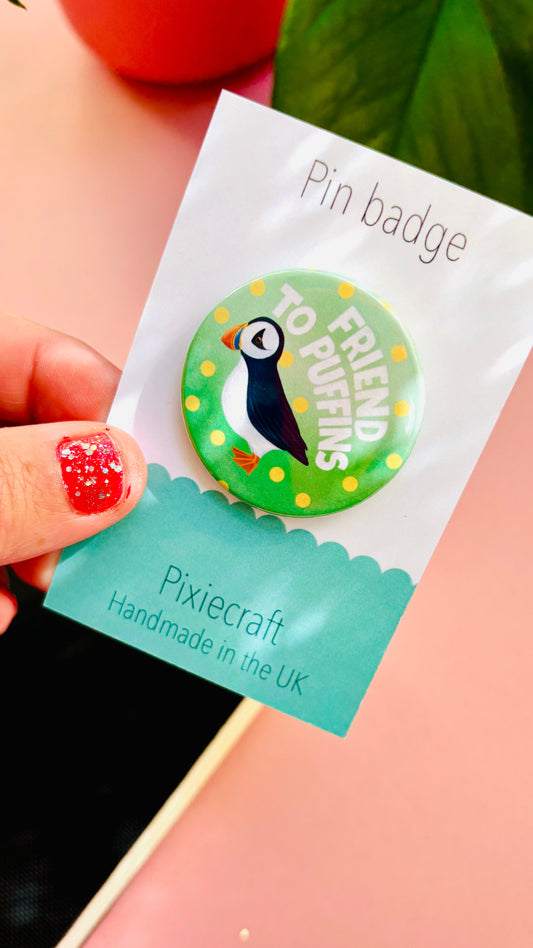 Puffin Badge or Magnet – Cute Wildlife Accessory