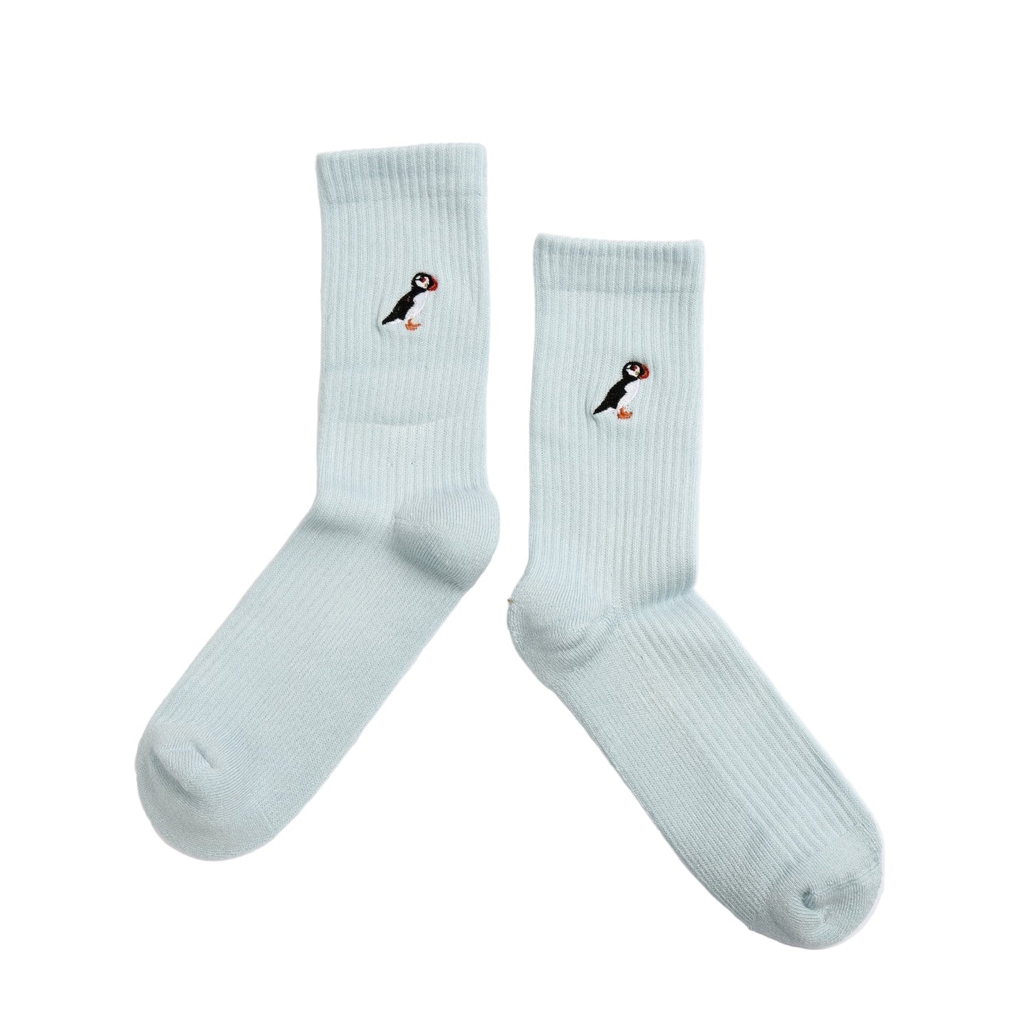 Save the Puffin Ribbed Bamboo Socks