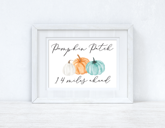 Pumpkin Patch Ahead New Autumn Seasonal Landscape Wall Home Decor Print