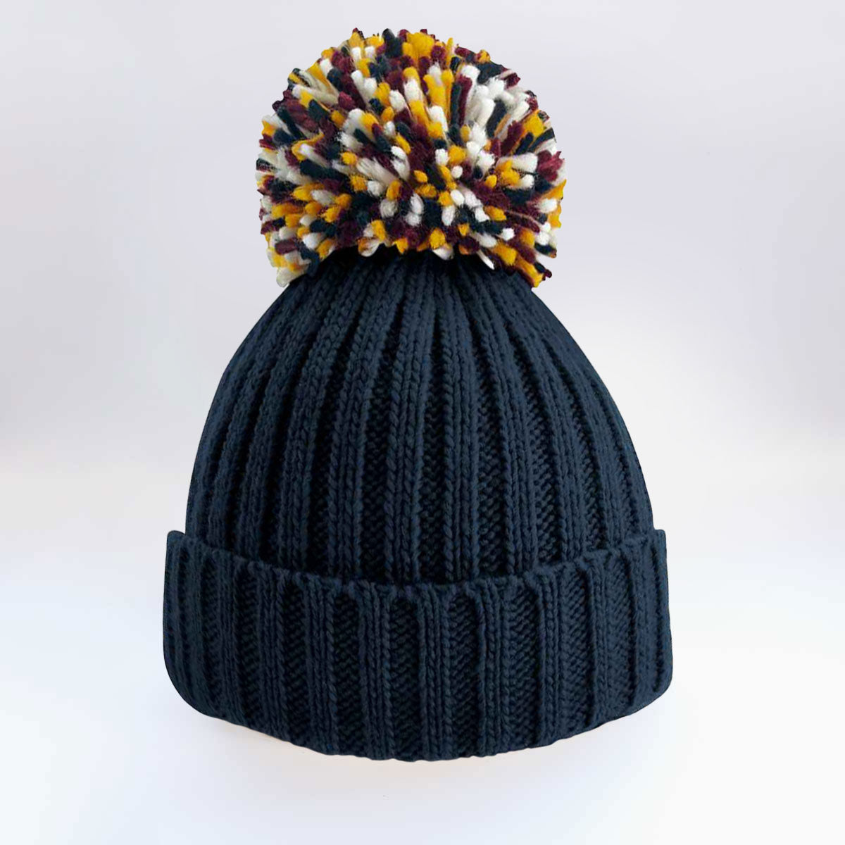 Pumpkin Spice Vegan Pom Pom Beanie
