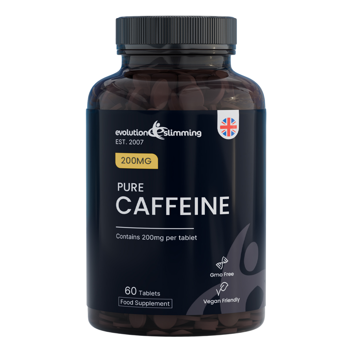 Pure Caffeine 200mg Tablets