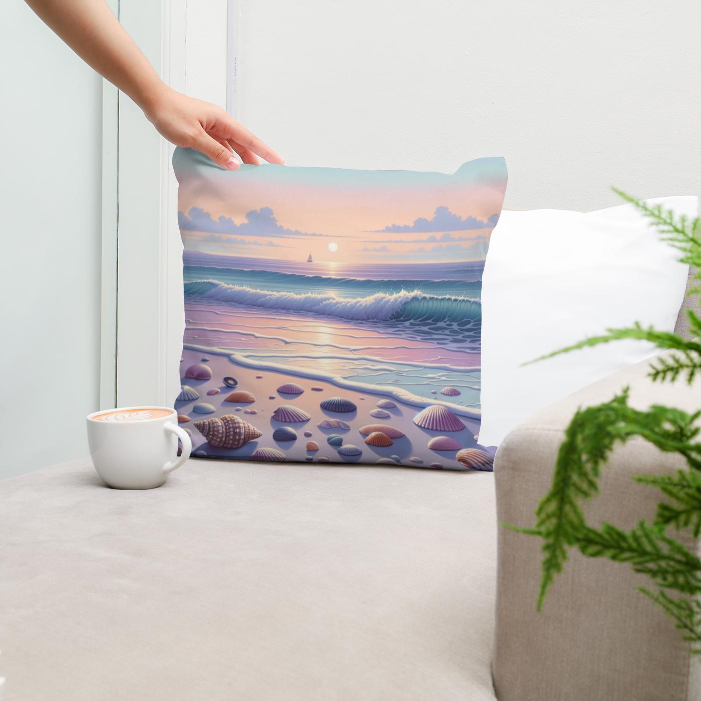 Sunset Serenity Cotton Cushion