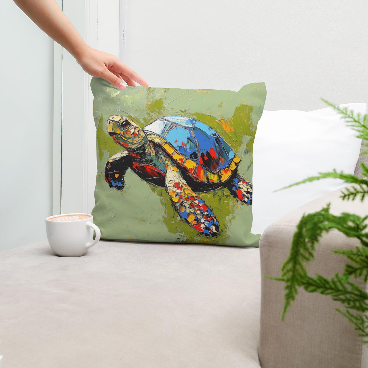 Turtle's Radiant Cotton Cushion