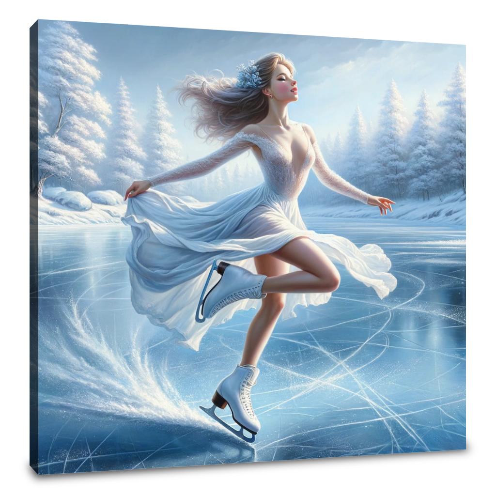 Elegant Ice Skater Canvas