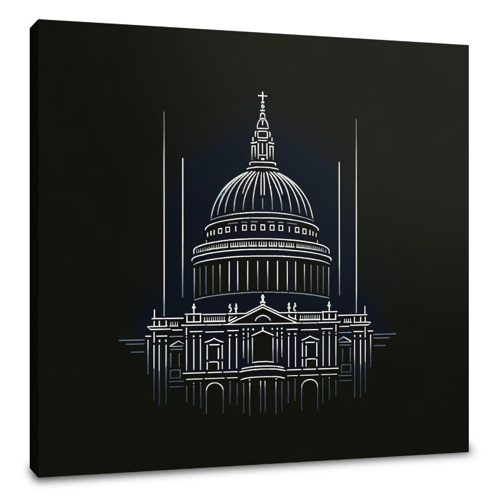 London's St. Paul's Night Elegance Canvas