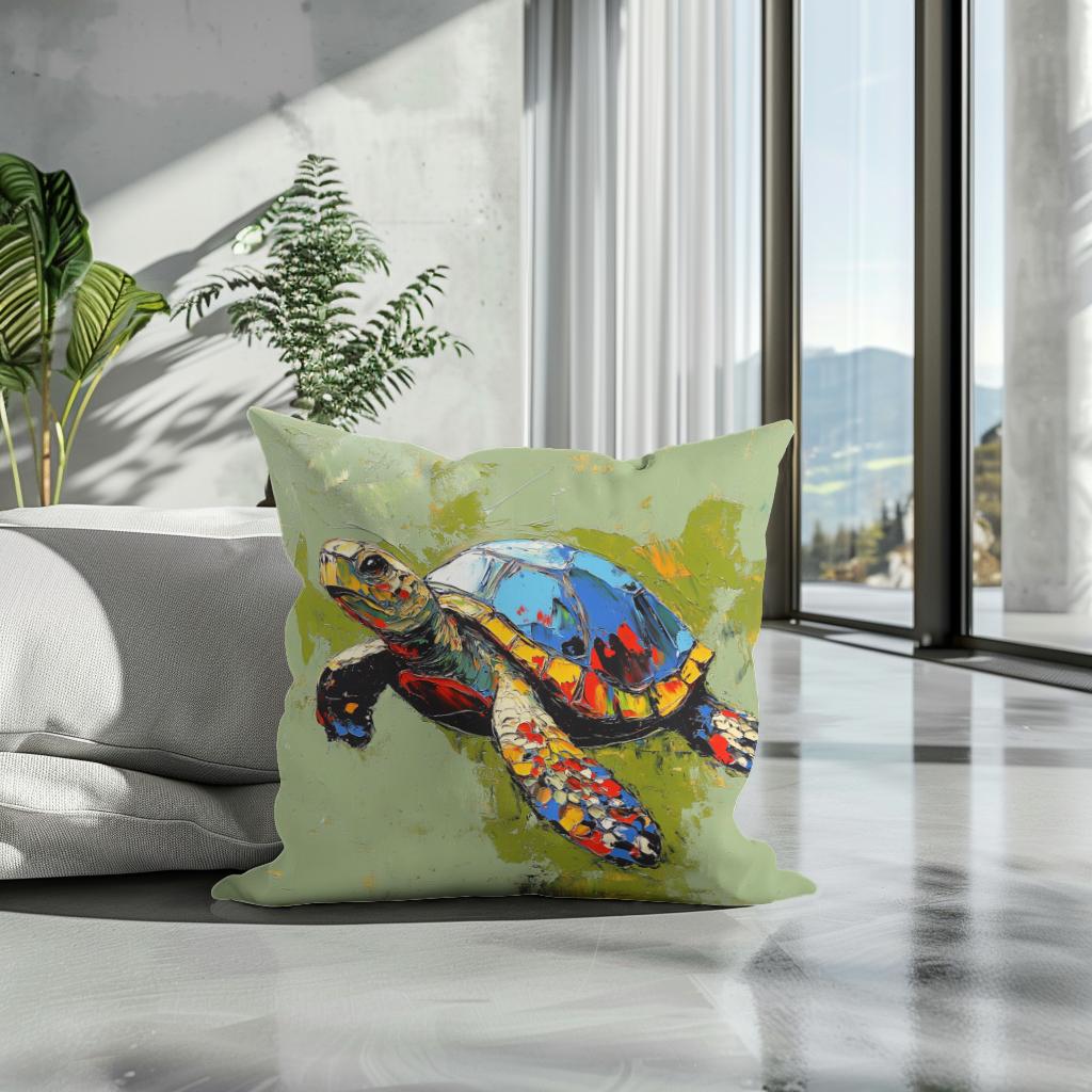 Turtle's Radiant Cotton Cushion