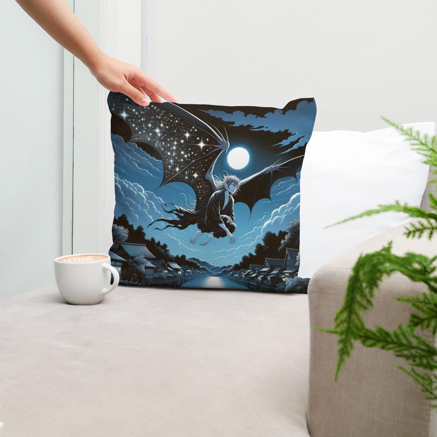 Nocturnal Grace Cotton Cushion
